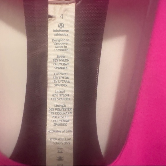 Lululemon Athletica Pink Tank Top - Picture 5 of 6